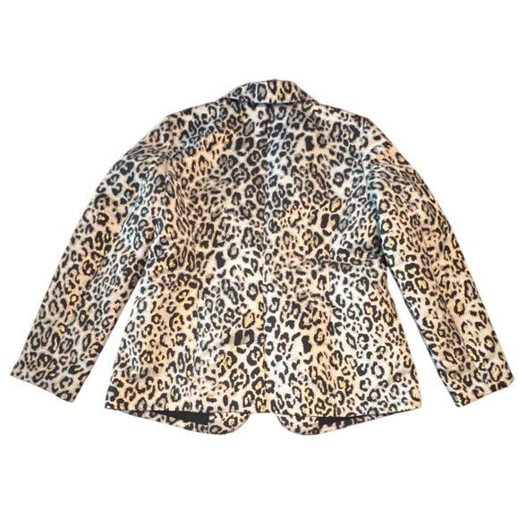 Chicos Animal Print Metallic Blazer Size M Jacket Coat Work Core - Picture 7 of 8